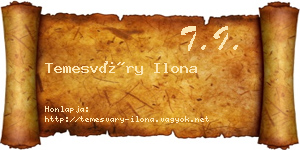 Temesváry Ilona névjegykártya