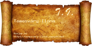Temesváry Ilona névjegykártya