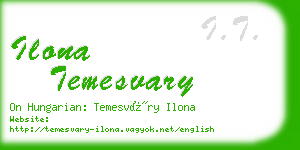 ilona temesvary business card